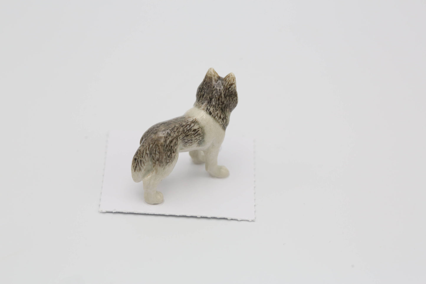 Little Critterz - Silver Siberian Husky Porcelain Miniature