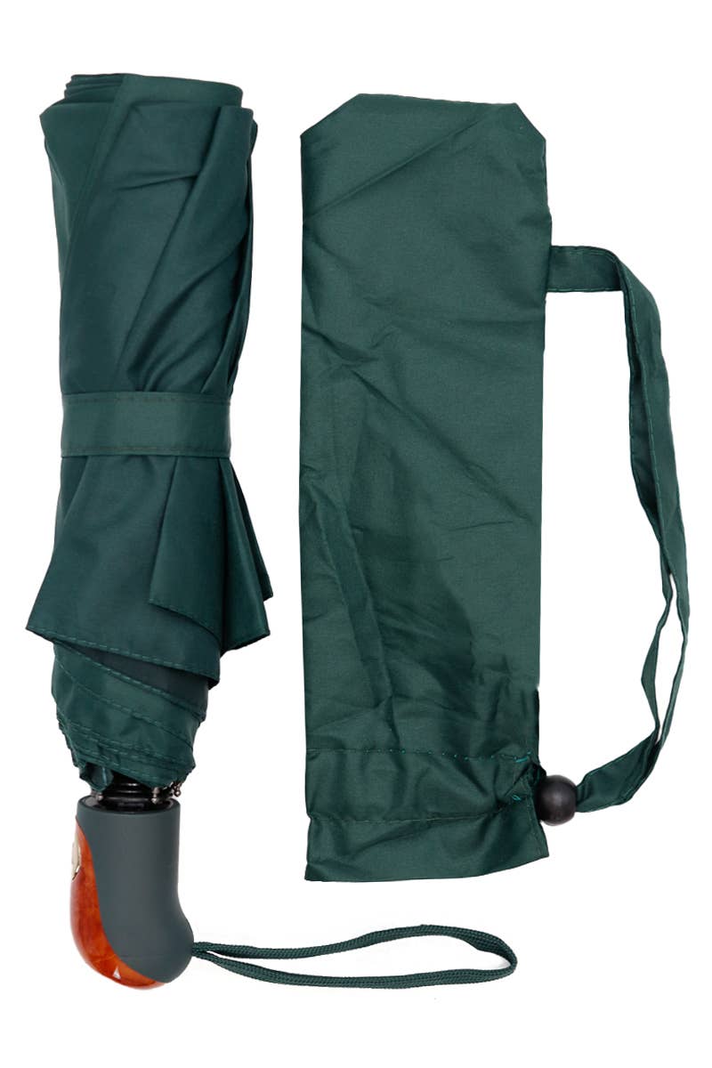 Monochrome Auto Open-fold Compact Umbrella
