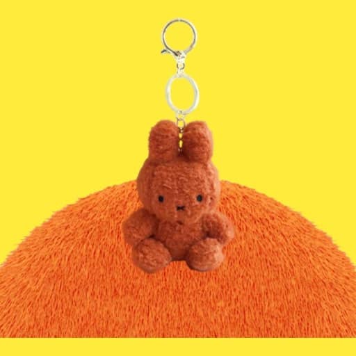 K_Wonderland - Miffy Creamy Plush Bag Charm, Key chain holder - 8cm