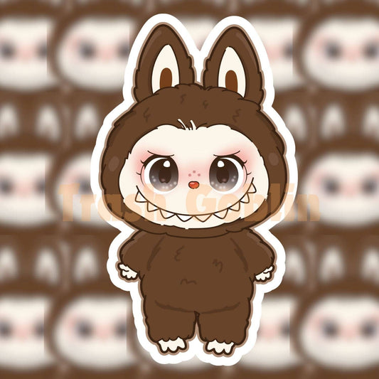 Trash Goblin - Secret Brown Labubu Vinyl Sticker