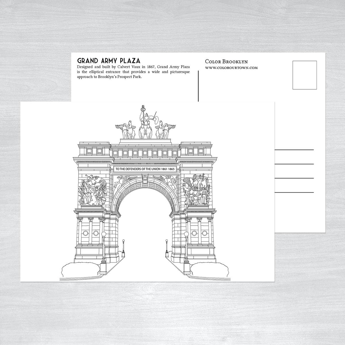Brooklyn Coloring Postcards - Box Set of 24 designs - NYC