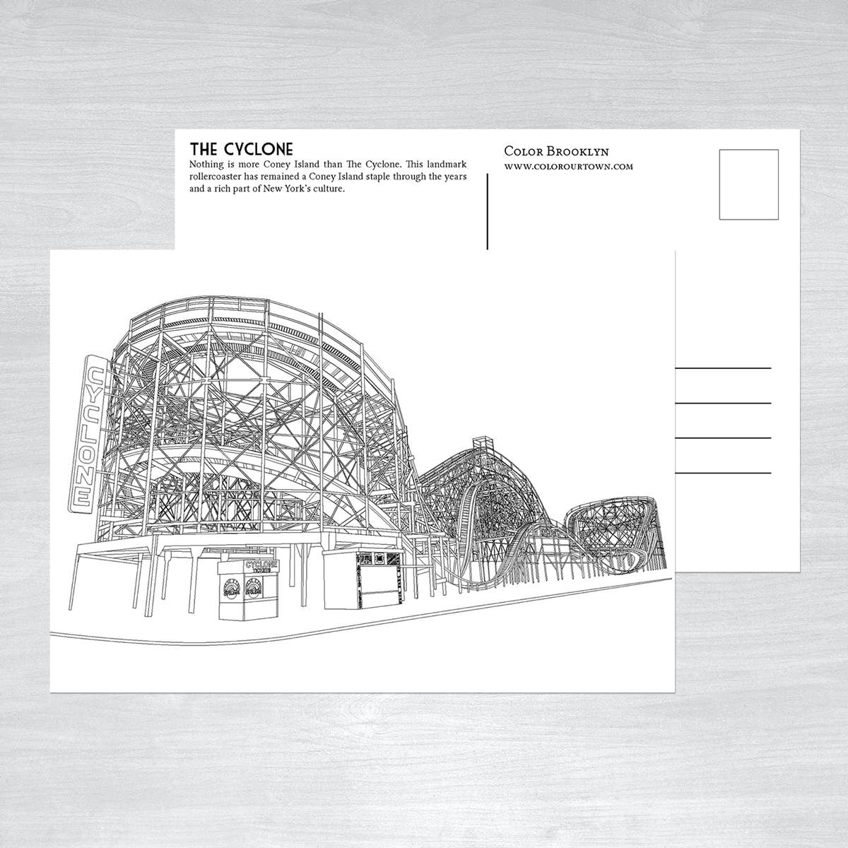 Brooklyn Coloring Postcards - Box Set of 24 designs - NYC