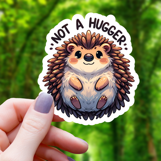 Mimic Gaming Co - Not a Hugger Hedgehog Sticker - 3"