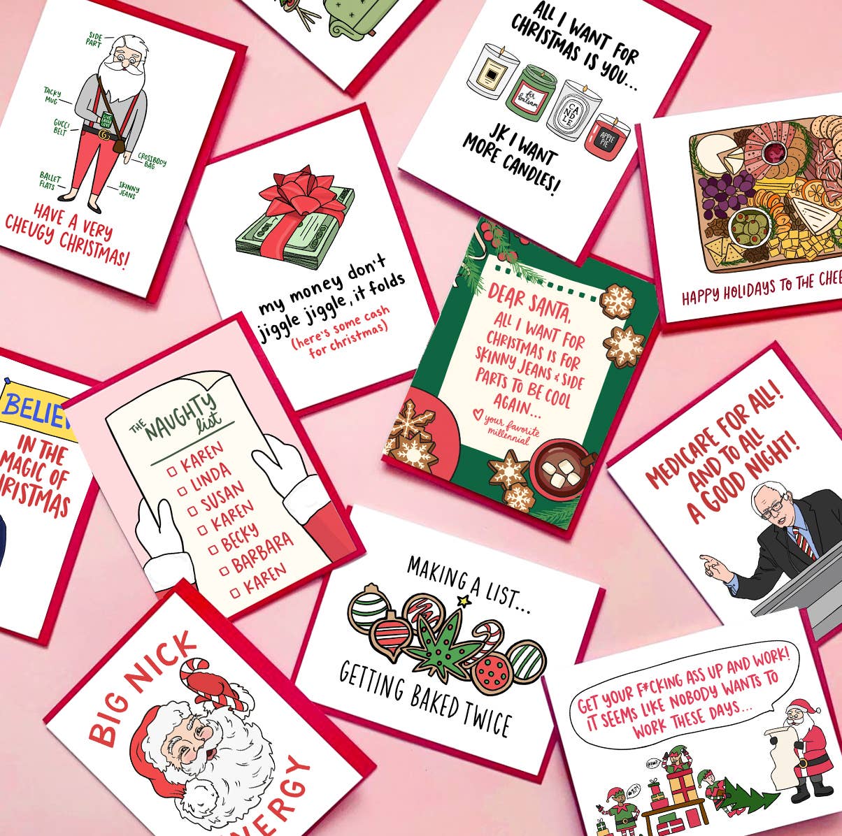Santa Cheugy Christmas Holiday Card