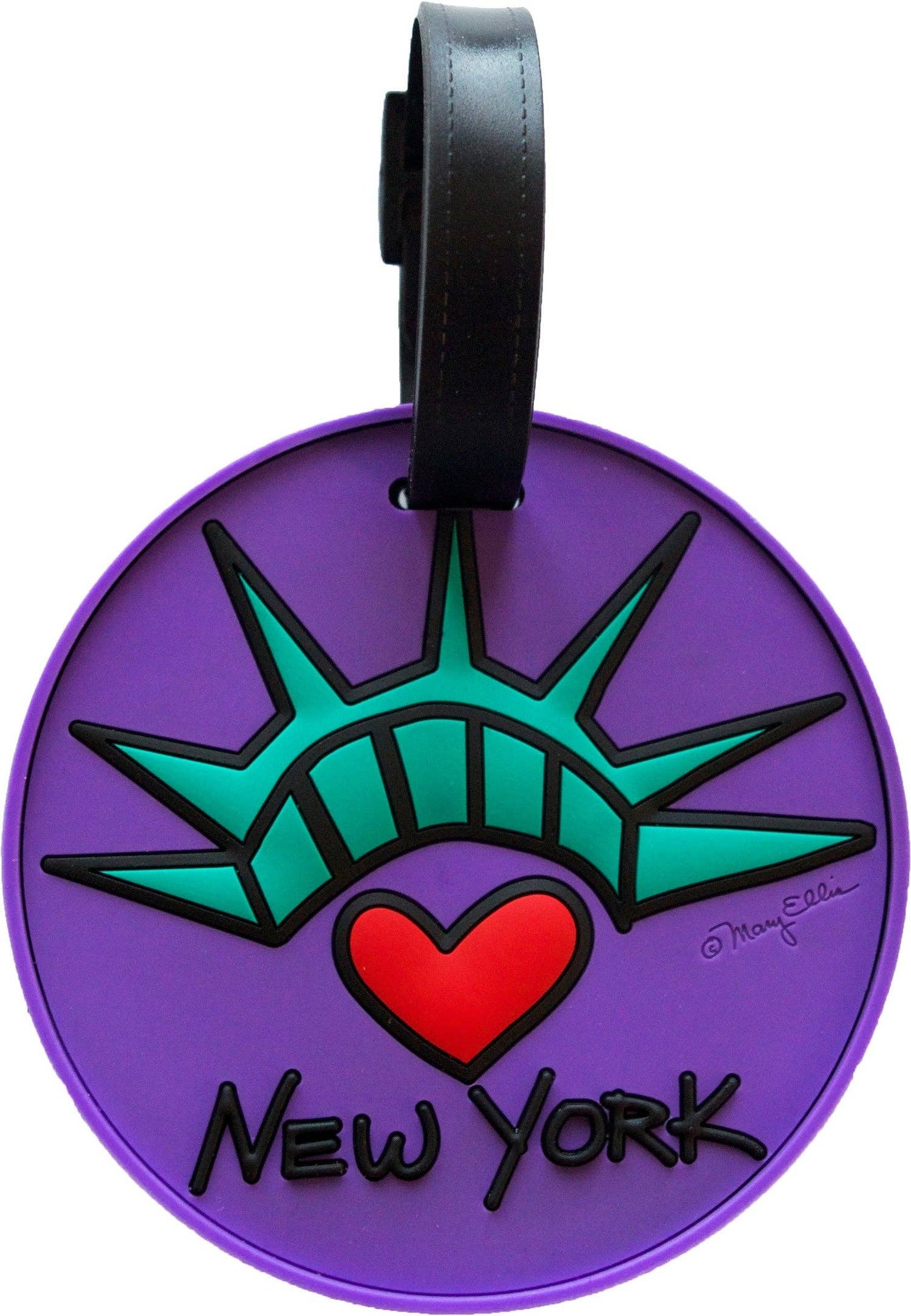 Statue Of Liberty Heart 3-D Luggage Tag | New York Souvenir
