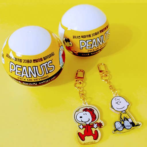 K_Wonderland - Peanuts Snoopy & Friends Random Key Chain Ring-Bag charm