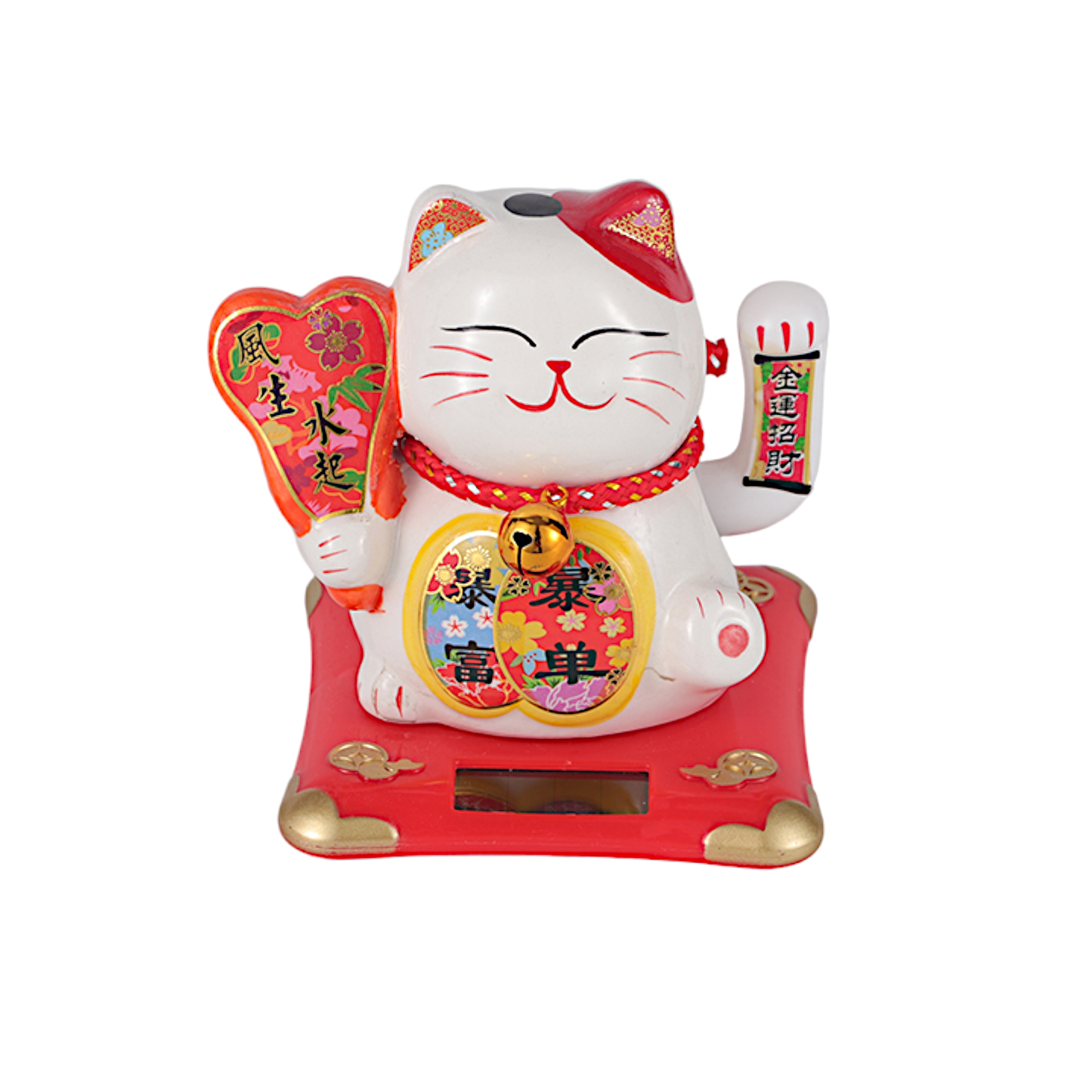 5 Inch Tall Solar Powered Lucky Cat With Movable Arm (1/60)