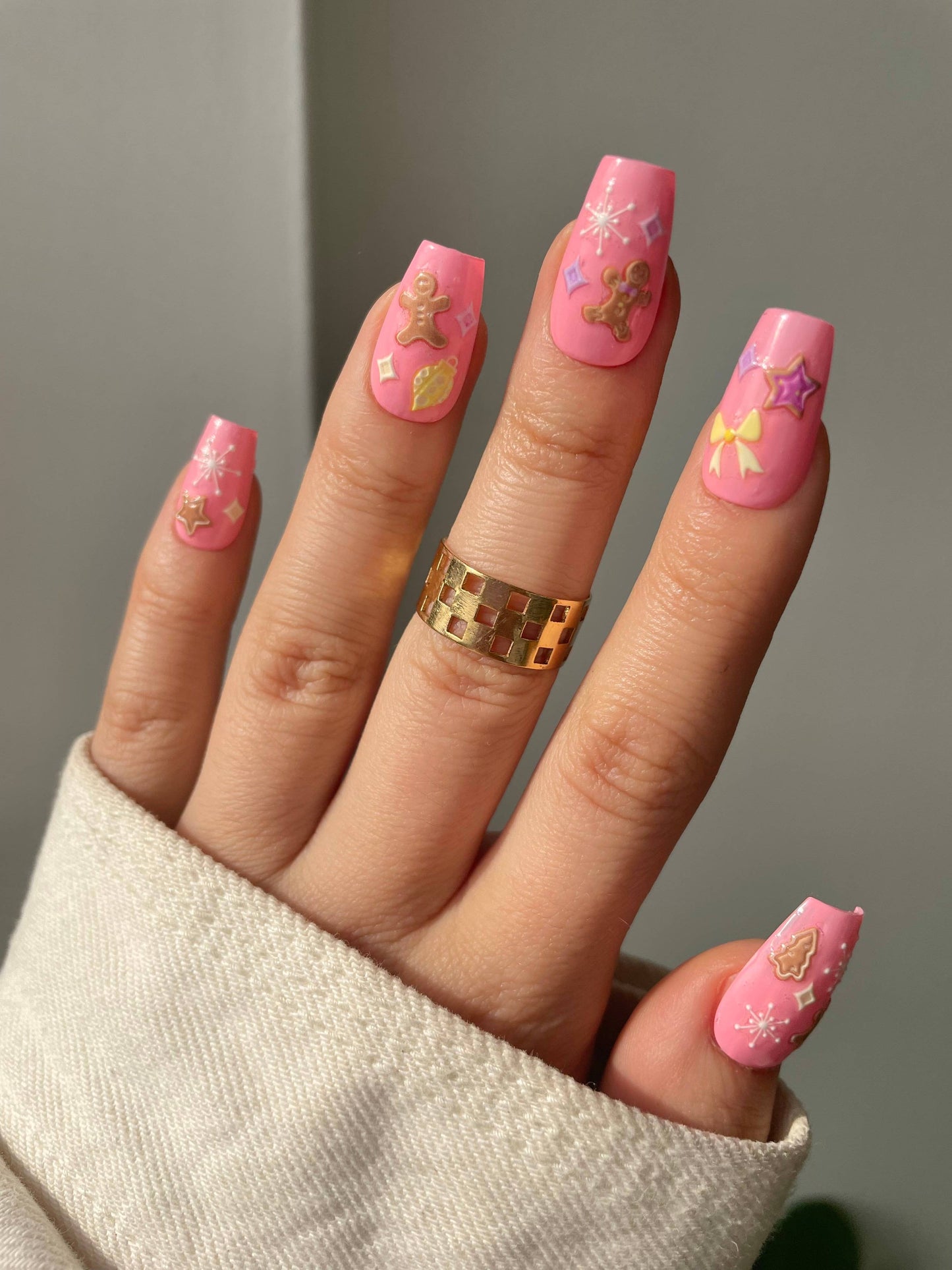 Nail Art Stickers - GINGERBREAD (Holiday)