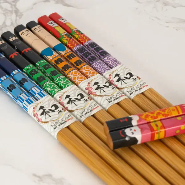5 Piece Chopsticks Set Characters