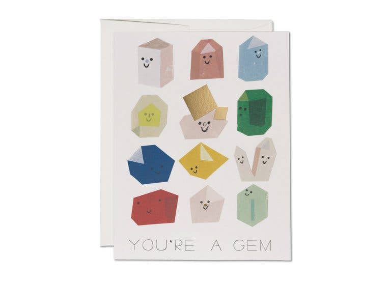 Red Cap Cards - Gem Buddies friendship greeting card