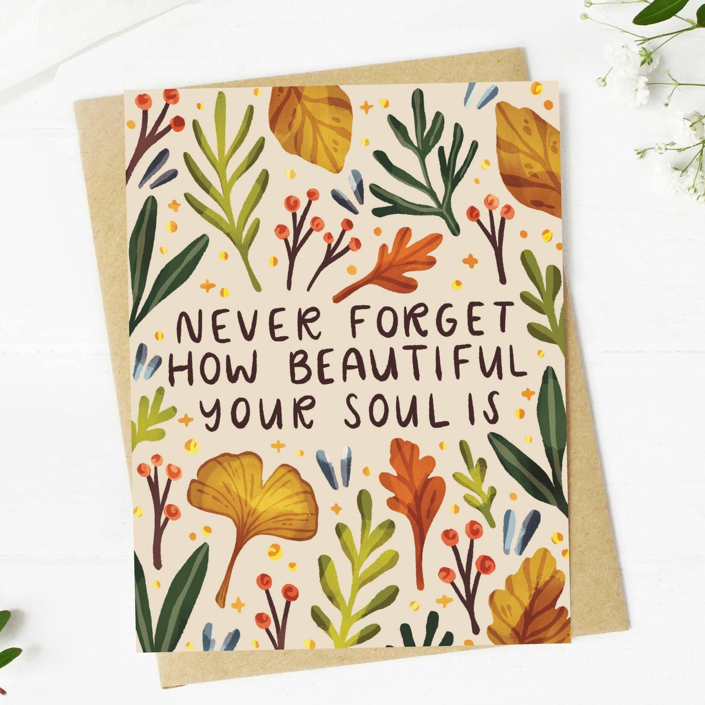 Big Moods - "Never forget how beautiful your soul is" Greeting Card