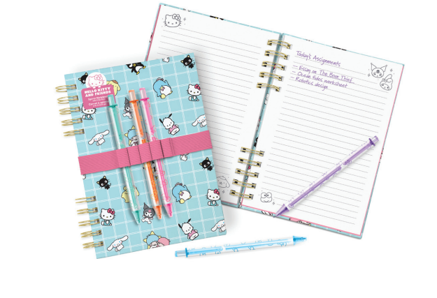 Studio Oh! - Hello Kitty and Friends Blue Grid Harper Notebook & Pen Set