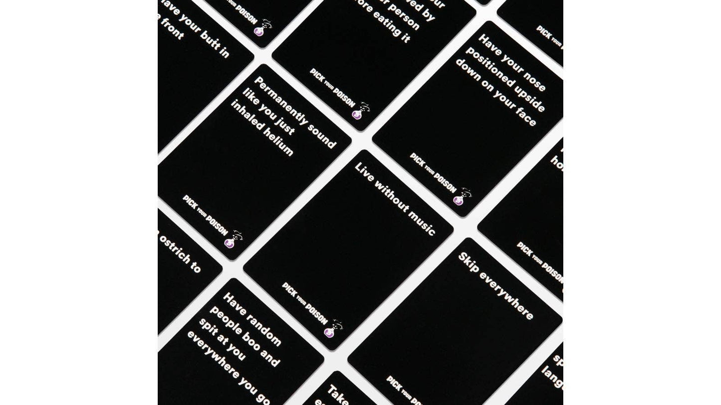 PICK YOUR POISON | ON-THE-GO EDITION: Tuck Box Family Game