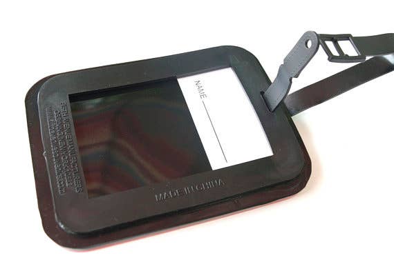 Mary Ellis - New York Souvenir Empire State Building Black Luggage Tag