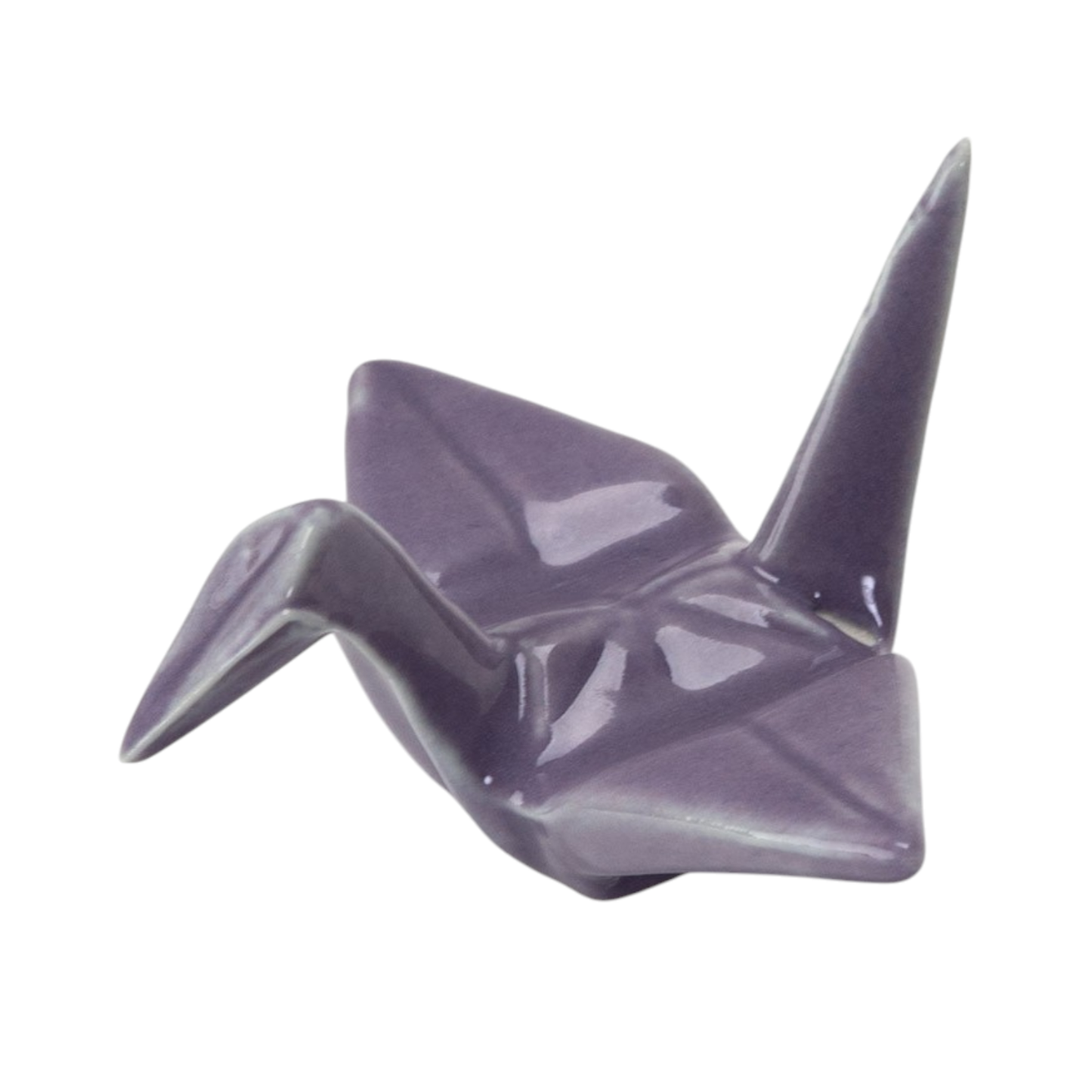 Urban Tokyo - Origami Crane Porcelain Chopsticks Rest 2"L Purple (12/288)
