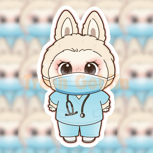 Trash Goblin - Nurse Labubu Vinyl Sticker