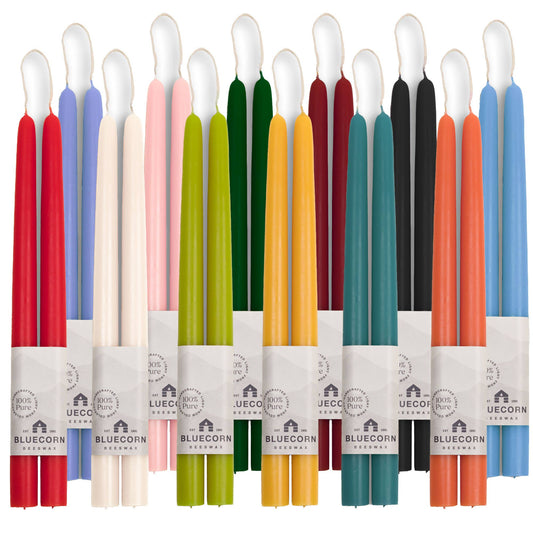 Bluecorn Candles - Beeswax Taper Candles – Dripless & Handmade in USA