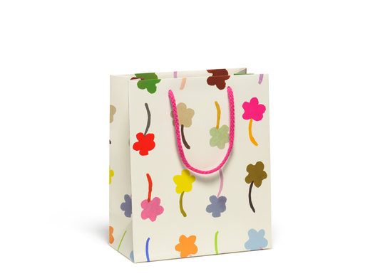 Red Cap Cards - Flipping Flowers gift bag - medium
