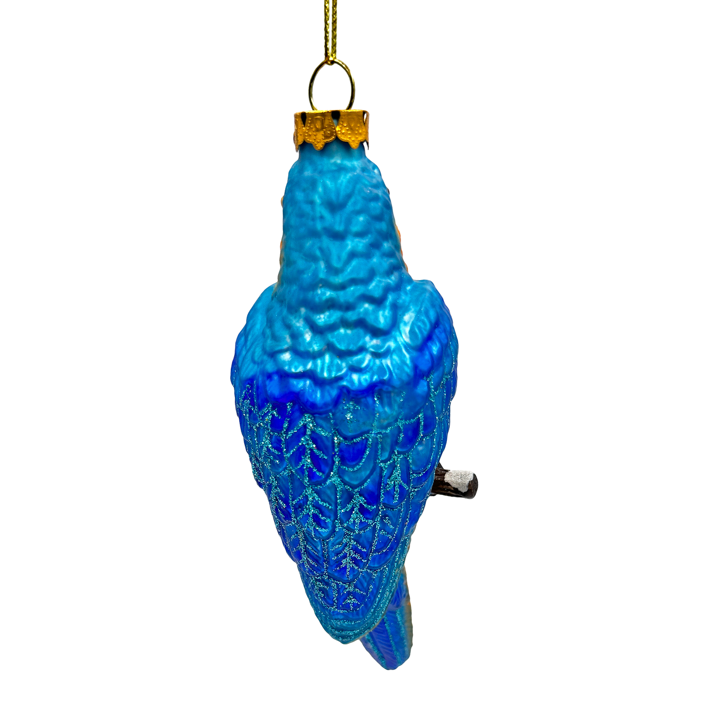 Colorful Parrot Glass Christmas Ornament