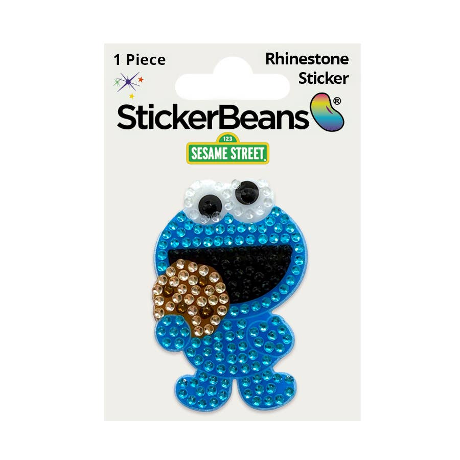 Cookie Monster Sesame Street Rhinestone Sticker 2 Inch