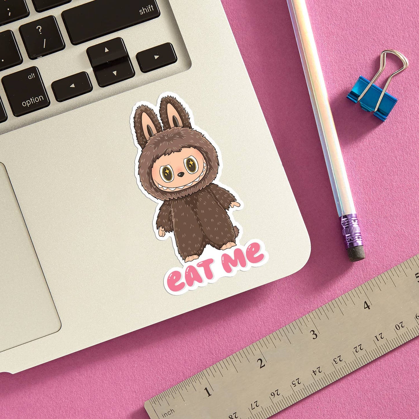 THE FOUND - Labubu Eat Me Die Cut Sticker