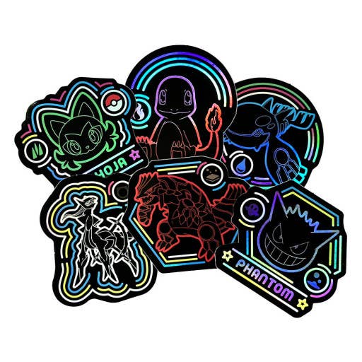 K-Wonderland - Pokemon Hologram Neon Glow Deco Stickers Pack