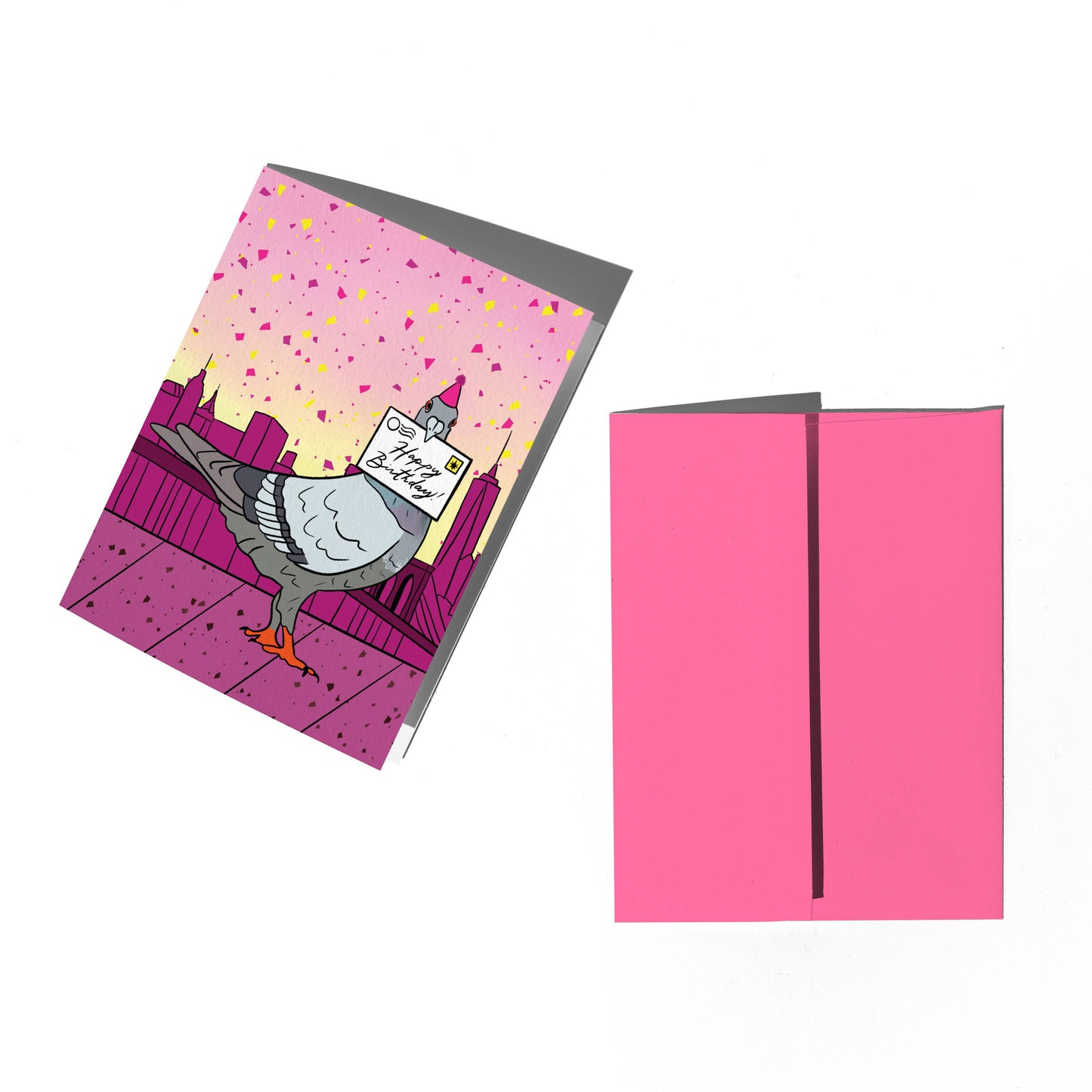 New York Pigeon Birthday Card