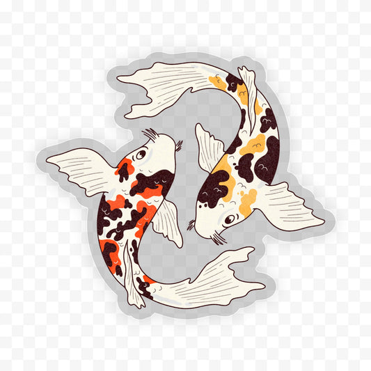 Big Moods - Koi fish yin & yang clear sticker