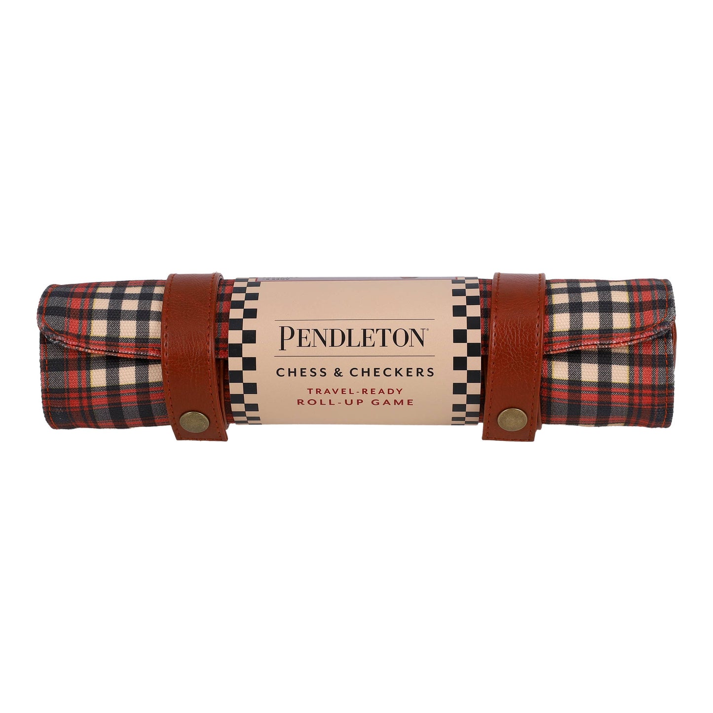Chronicle Books - Pendleton Red Black Check Pattern Chess & Checkers
