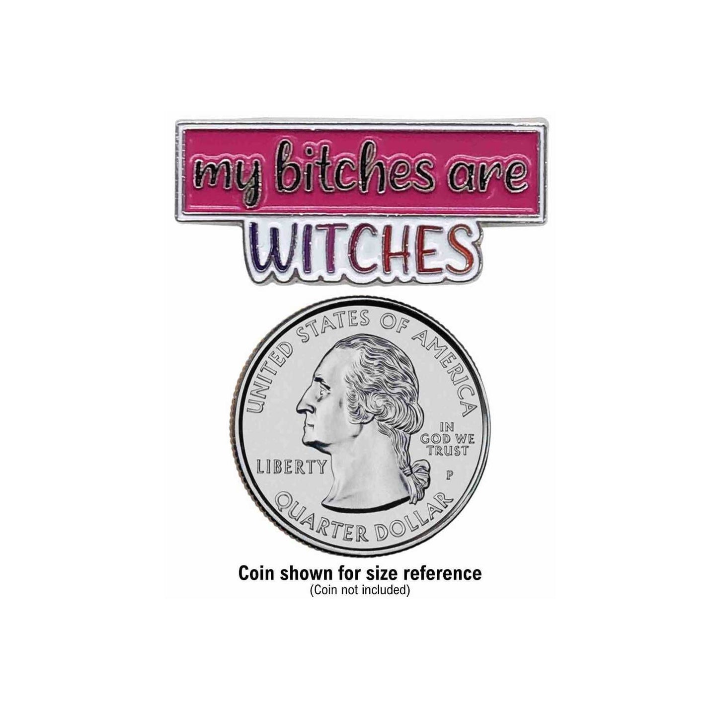 Fabdaz - My Bitches are Witches Enamel Pin with Metal Frame