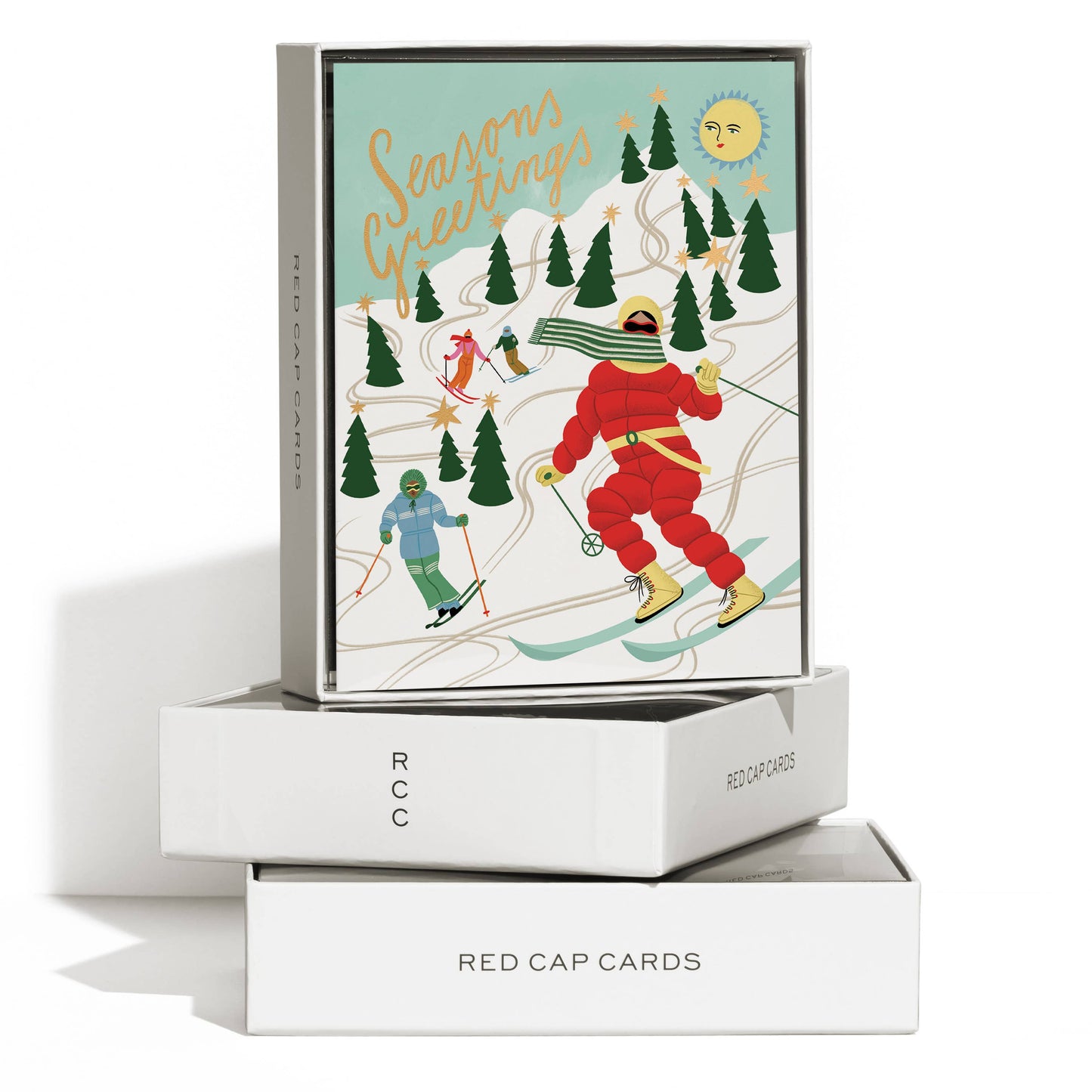 Snowy Slopes holiday greeting card