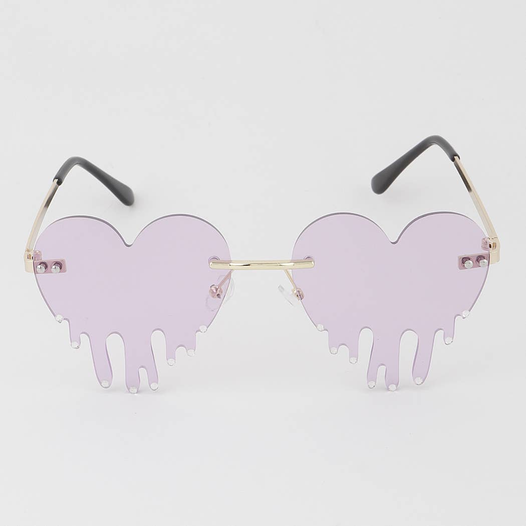 3AM BY H&D ACCESSORIES - Melting Pearl Heart Sunglasses W2016-1R