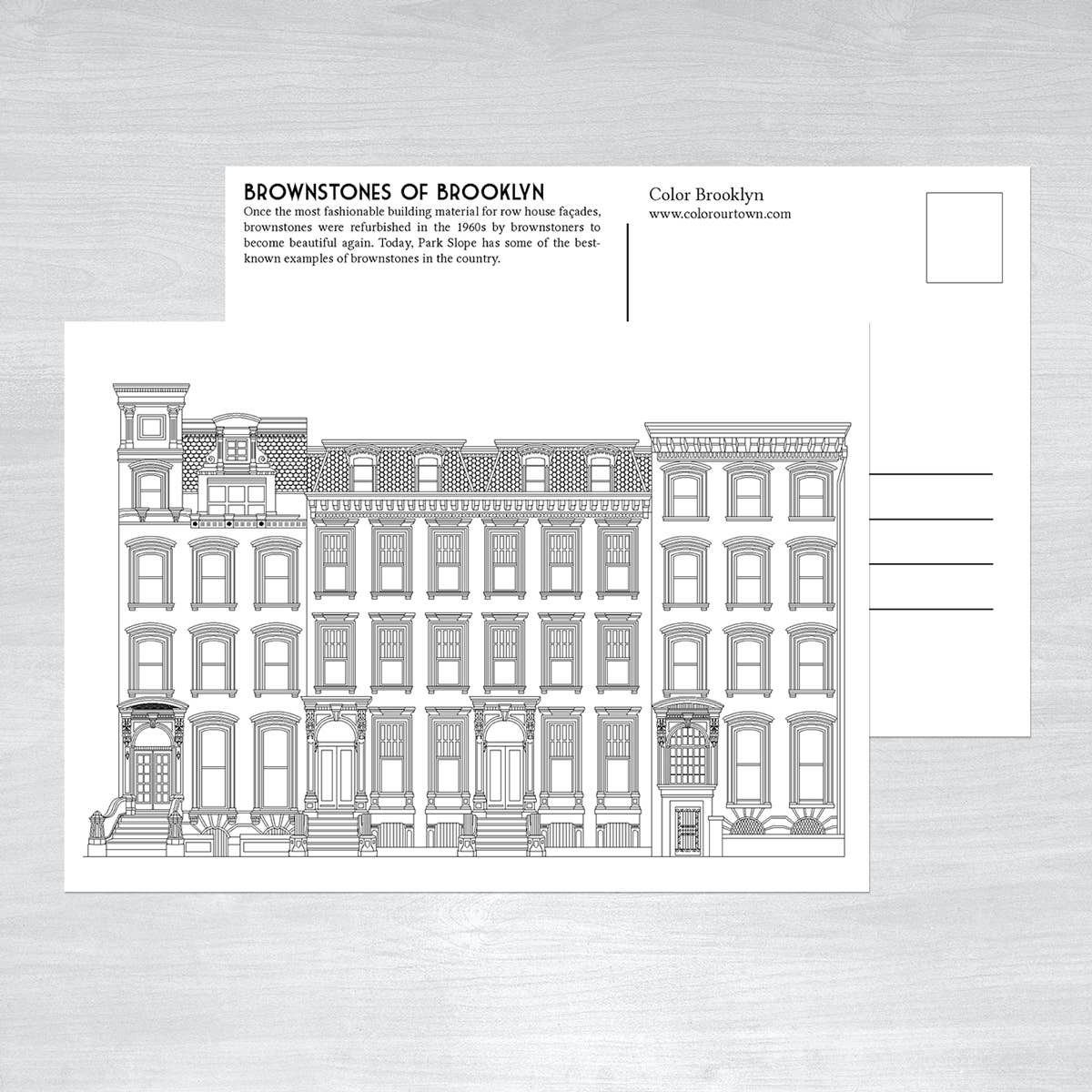 Brooklyn Coloring Postcards - Box Set of 24 designs - NYC