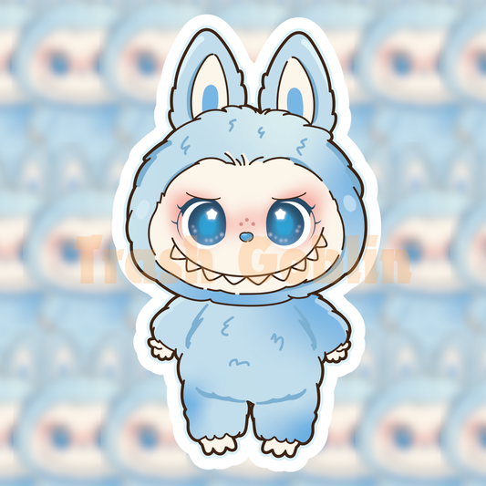 Trash Goblin - Baby Blue Cloud Labubu Vinyl Sticker
