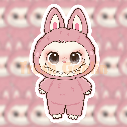 Trash Goblin - Pink Berry Labubu Vinyl Sticker