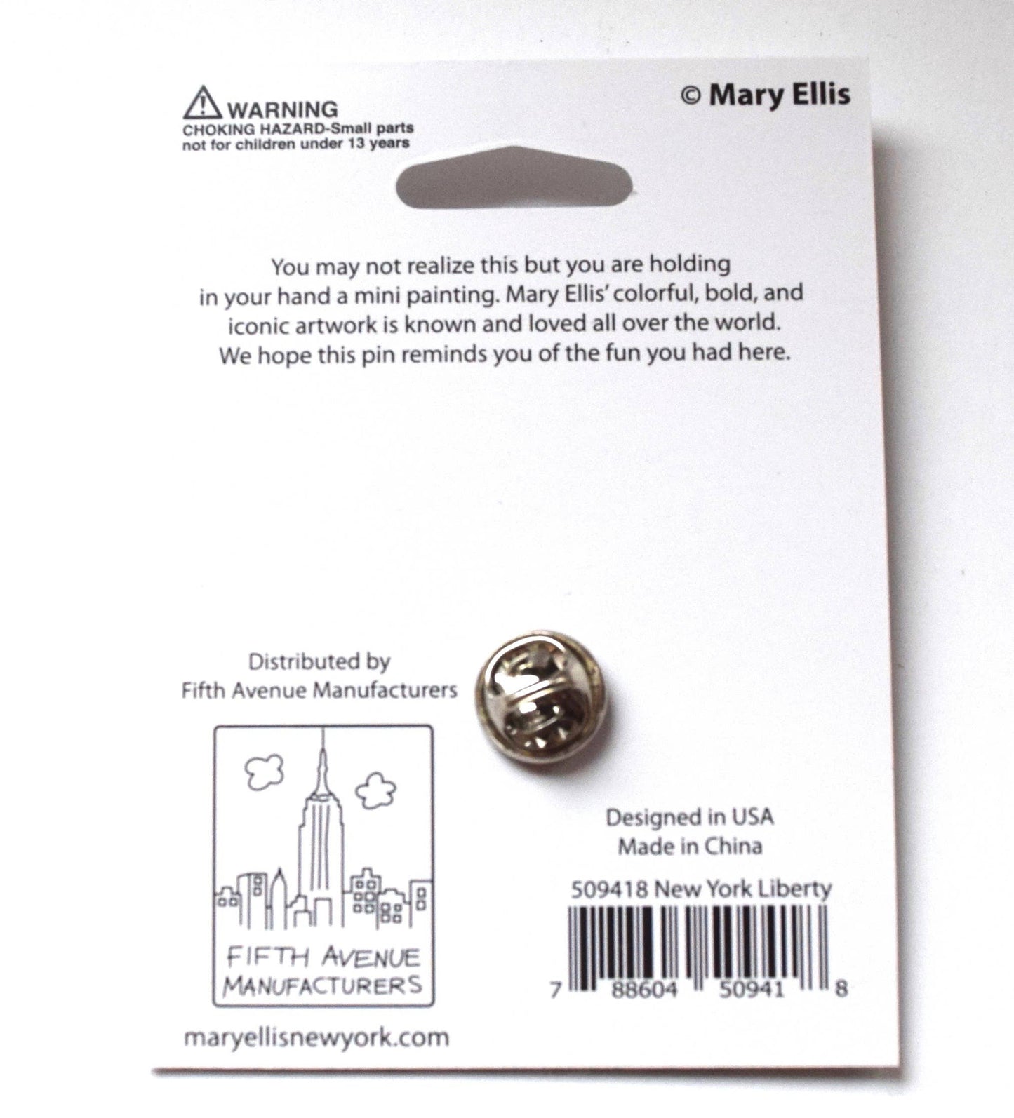 New York Graphic Enamel Pin