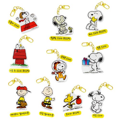 K_Wonderland - Peanuts Snoopy & Friends Random Key Chain Ring-Bag charm