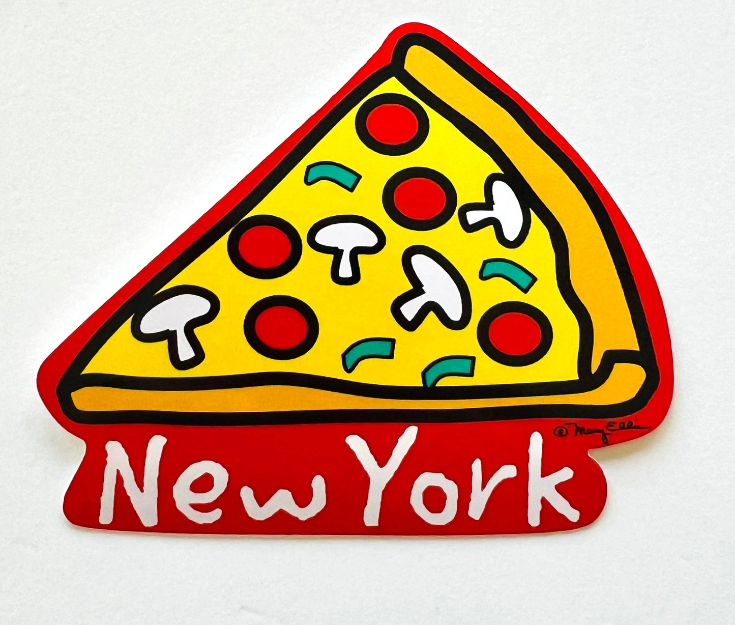 Mary Ellis - New York Giant Sticker Pizza