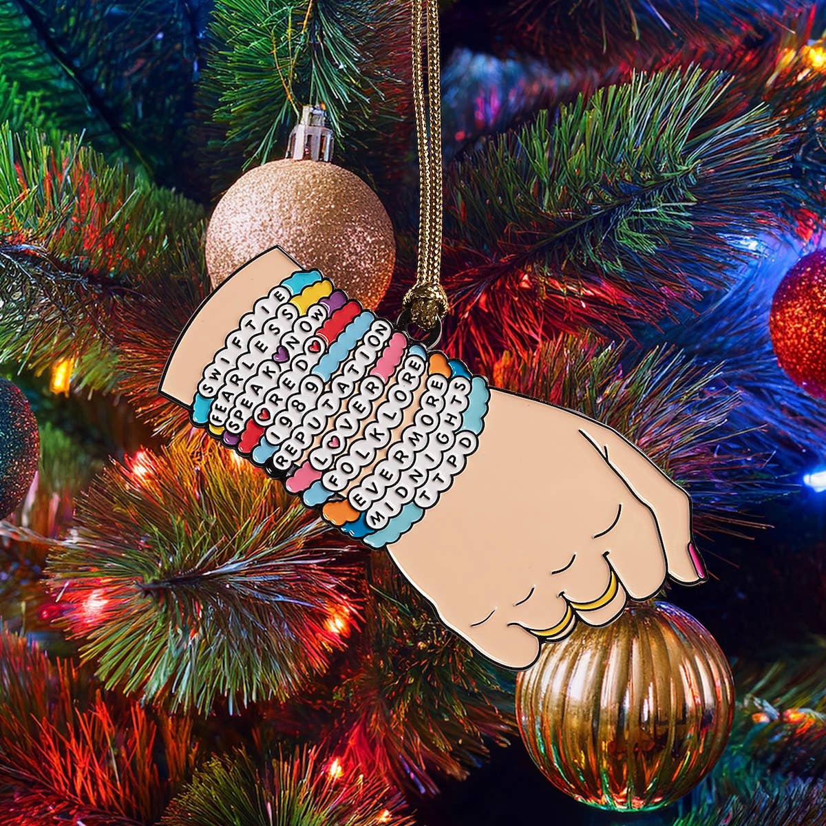 Friendship Bracelets Enamel Holiday Ornament