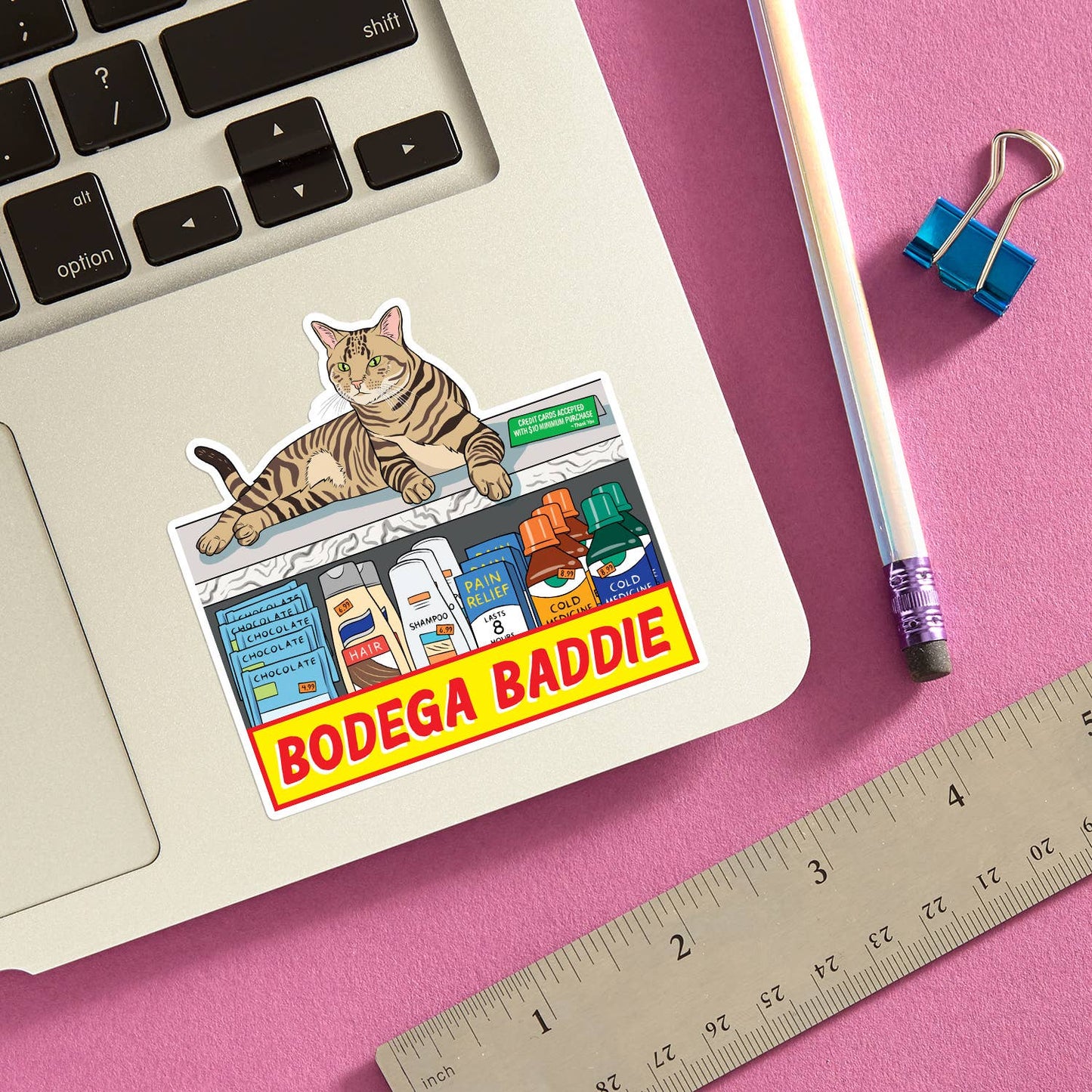 Bodega Baddie Cat Die Cut Sticker