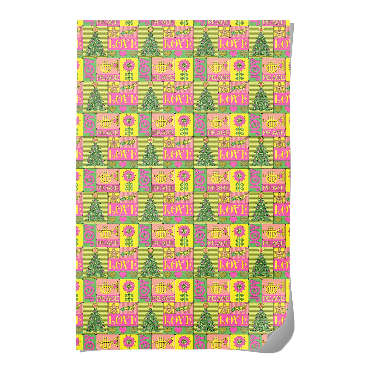Peace, Love, Joy holiday wrapping paper