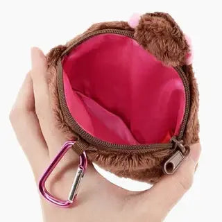 Springer Décor - Monchhichi Gamaguchi Coin Purse Zipper Brown with bow