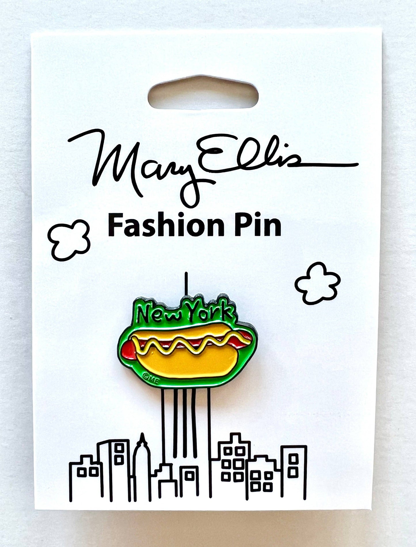 Mary Ellis - New York Hot Dog Pin
