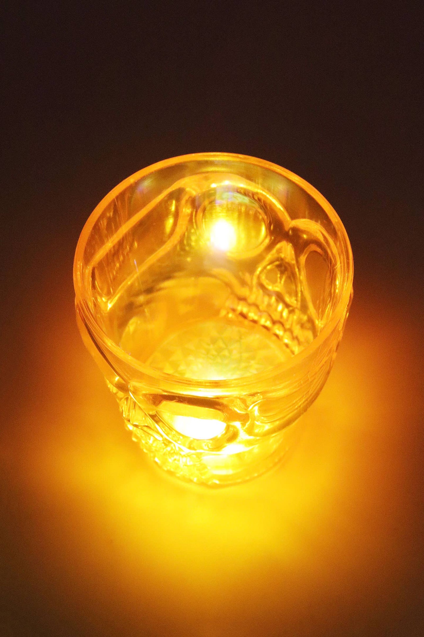 Halloween Skull Led Color Plastic Shot Glass