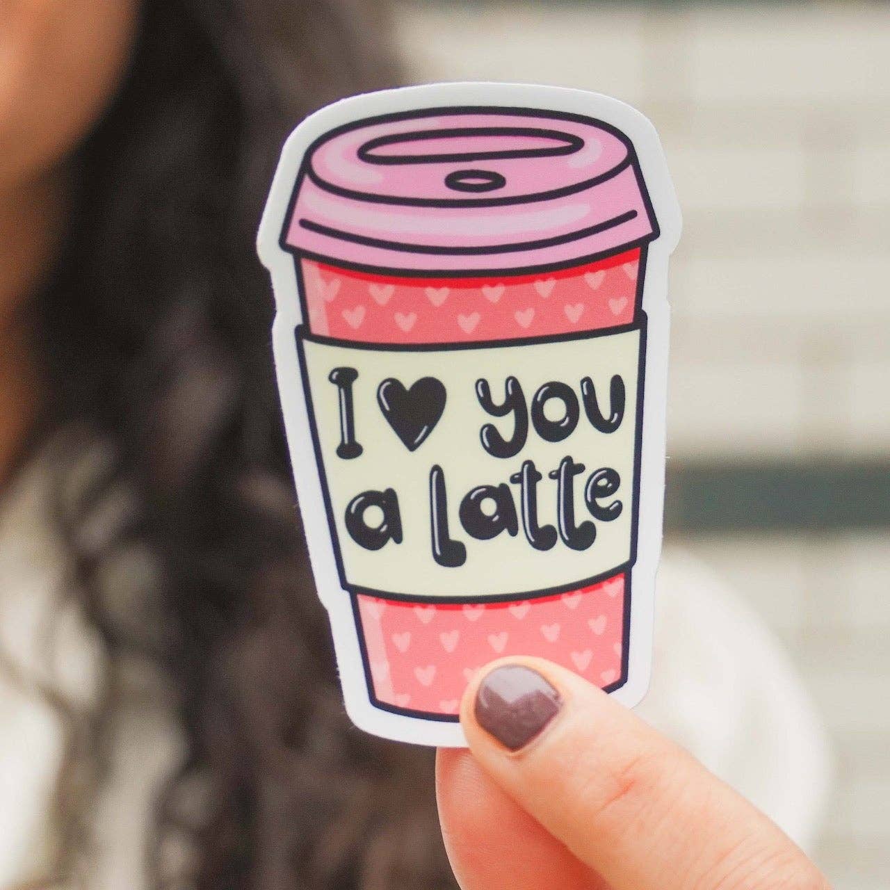 Big Moods - I Love You A Latte Coffee Cup Sticker