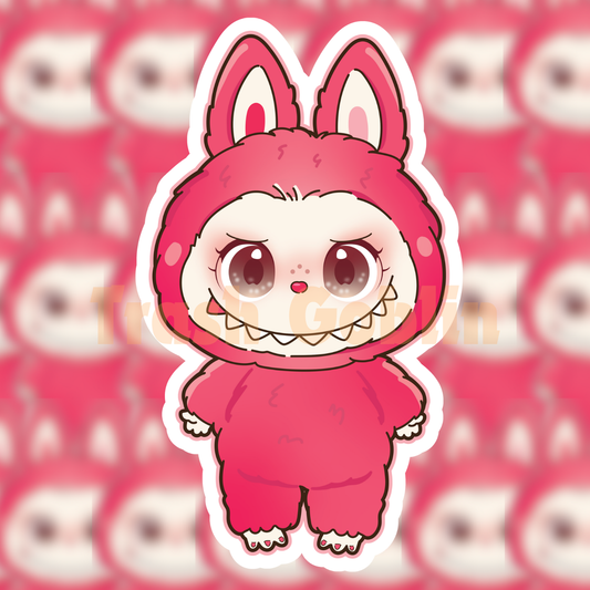 Trash Goblin - Hot Pink Labubu Vinyl Sticker