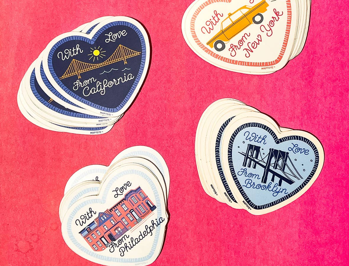 Maptote - Brooklyn With Love Bridge Sticker