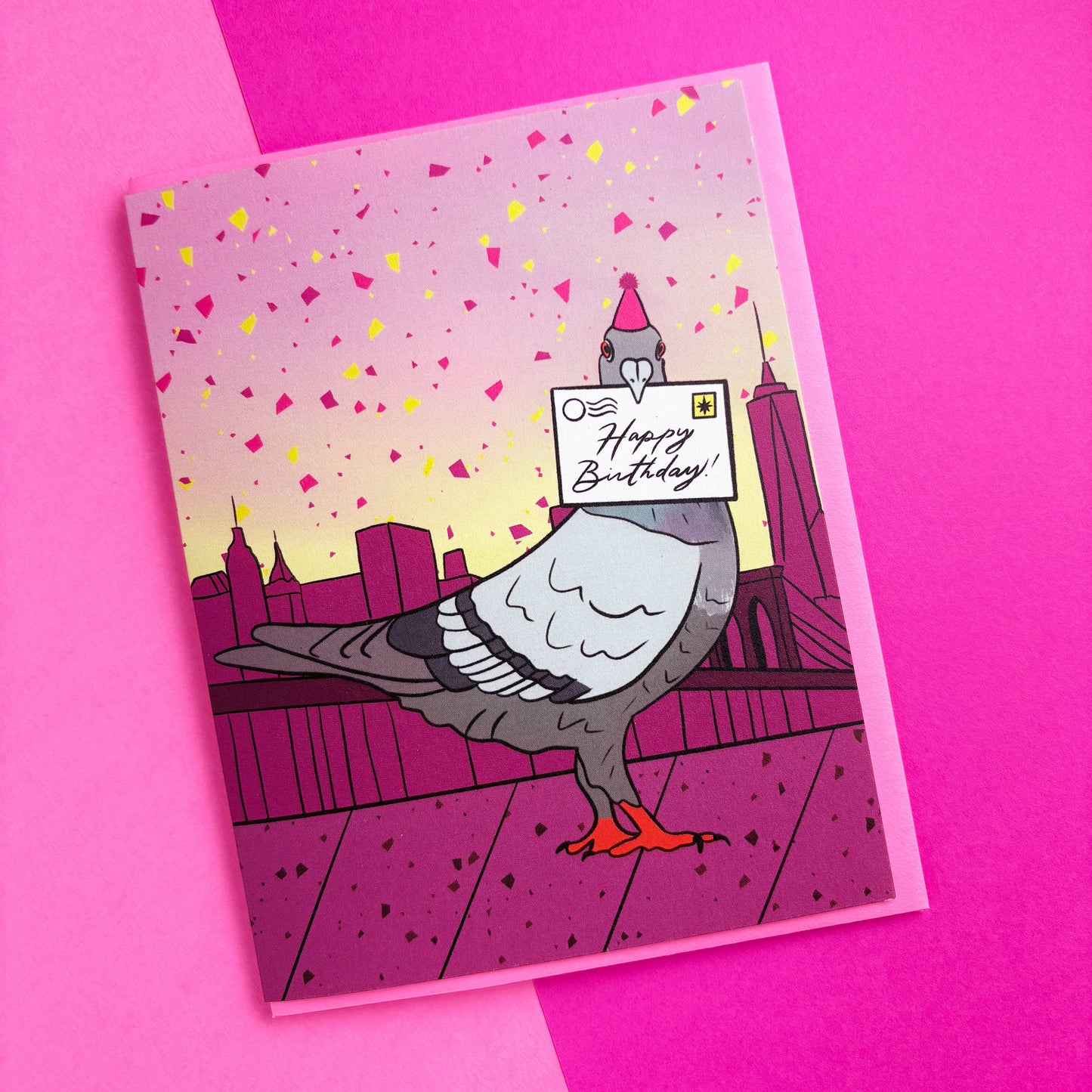 New York Pigeon Birthday Card