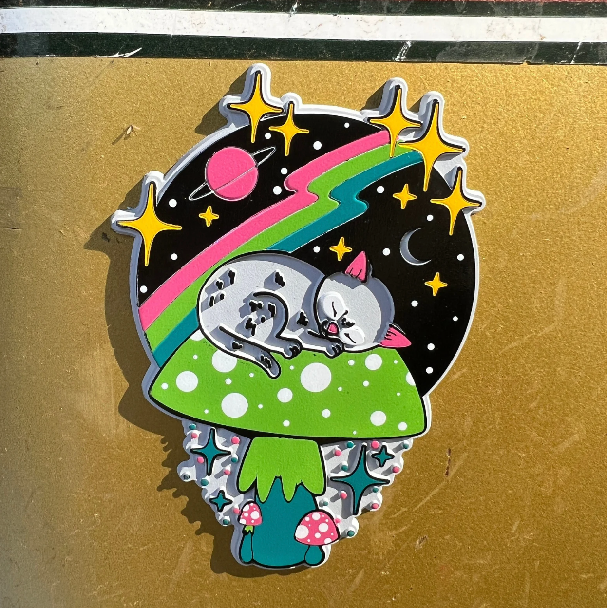 Astral Weekend - Space Kitty Space Cat Rubber Magnet