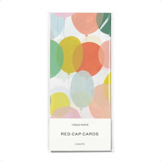 Red Cap Cards - Birthday Balloons tissue paper